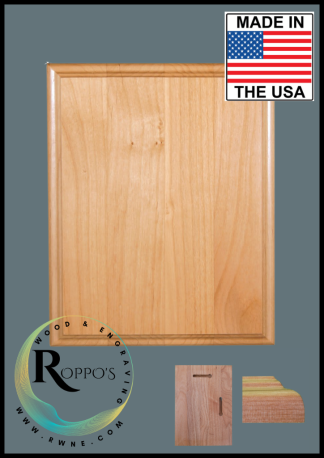 American Made Solid Red Alder Plaque.